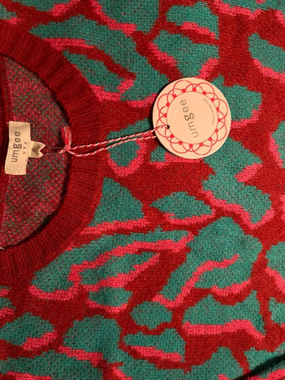3 Bundle Umgee USA Abstract Print Crewneck Long Sleeve Sweater Size S, M, L - Picture 3 of 6